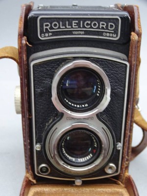 Auktion 357<br>Rolleicord Rollfilmkamera 6x6 mit Schneider Xenar 1:3.5/75 i9n Ledertasche, gut erhalten, [1]