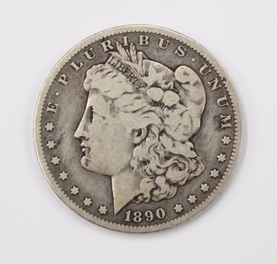 Auktion 352<br> ein Morgan -Dollar von 1890 , Silber  26gr. [1]