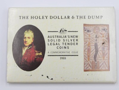 Auktion 352<br>Holey Dollar & Dump, Feinsilber, 1988 in OVP [1]