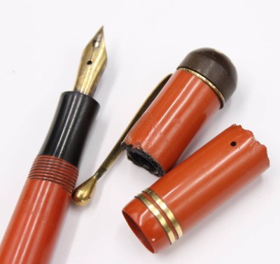 Auktion 352<br>Simplo-Montblanc-Füller, Nr 508058, älter, Kappe leider gebrochen [1]
