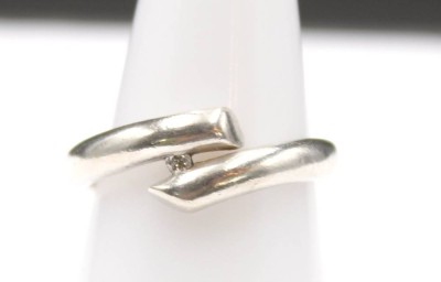 Auktion 352<br>moderner 925er Silber-Ring mit kl. Brillant,  4,4gr., RG 56 [1]