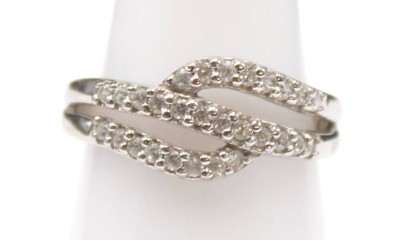 Auktion 352<br>9258er Silber-Ring, klare Steine, 3,4gr., RG 54 [1]