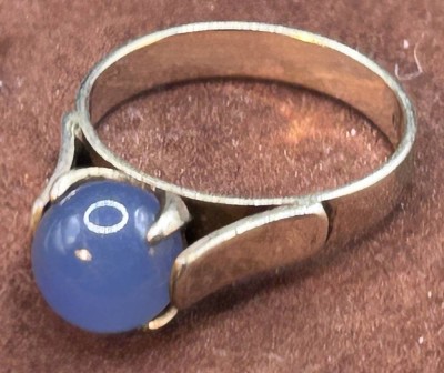 Auktion 352<br>Silberring-925- mit blauer Kugel, 3,6 gr., RG 57 [1]