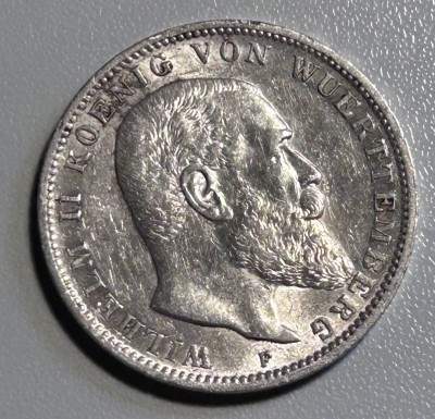 Auktion 352<br>3 Mark, Wilhelm II, Württemberg 1912, 16,8 gr. [1]
