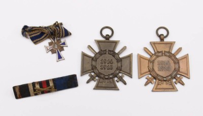 Auktion 352<br>2x KTK sowie kl Spange und Mutterkreuz-Miniatur entnazifiziert [1]