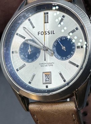 Auktion 371<br>Fossil HAU Chronograph Del Rey, CH2952,   braunes Lederband, gut erhalten, Quartzwerk nicht geprüft [1]