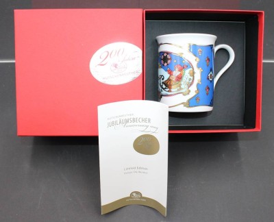 Auktion 357<br>gr. Weihnachtsbecher, Hutschenreuther,  H-10cm, orig. Karton [1]