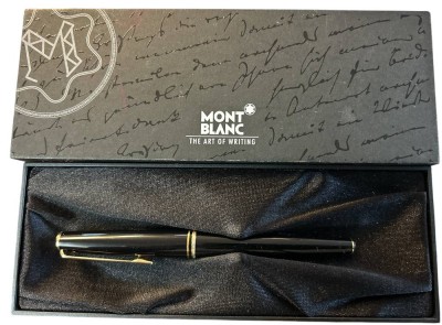 Auktion 353<br>Mont Blanc Füller Classic mit Goldfedere-585-, wohl unbenutzt jn orig. Kasten mit Beschreibung [1]