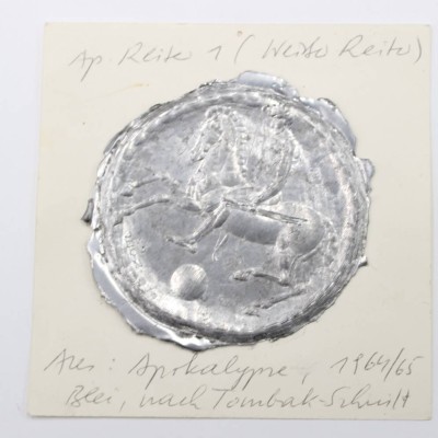 Auktion 353<br>Blei-Siegel, Apokalyptischer Reiter, ca. D-6,7cm [1]