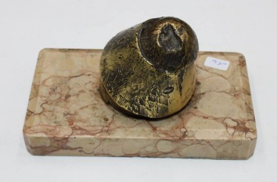 Auktion 353<br>Artillerie-Zünder auf Steinplatte, Nr. 100-I, H-8,8cm B-14cm [1]