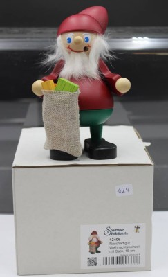 Auktion 353<br>Räuchermännchen, Weihnachtsheinzel, Seiffner Volkskunst, ca. H-15cm [1]