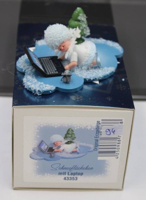 Auktion 353<br>Original Erzgebirge - Kuhnert Schneeflöckchen, mit Laptop . [1]
