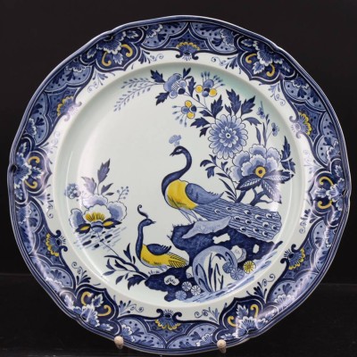 Auktion 374<br>Wandteller, Villeroy u. Boch, Paon, ca. D-33cm [1]