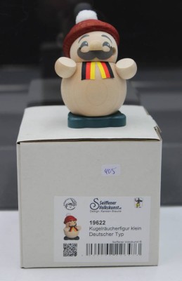 Auktion 353<br>Räuchermännchen, Deutscher Typ, Seiffner Volkskunst, H-9cm [1]