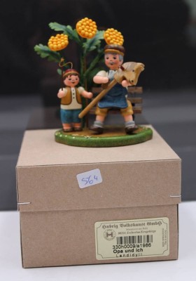 Auktion 353<br>Räuchermännchen, Opa und Ich, Hubrig, Erzgebirge, ca. H-10cm [1]