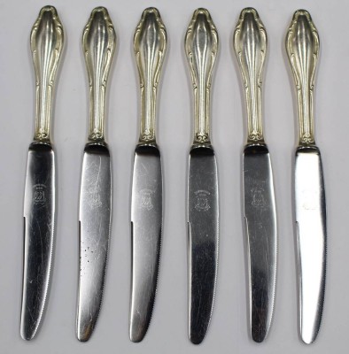Auktion 354<br>6x Speisemesser, 90er Auflage, L-22cm [1]