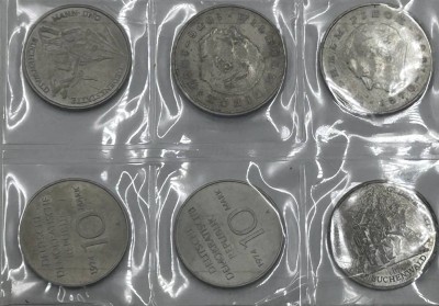 Auktion 369<br>4x10 Mark, 2x 20 Mark DDR [1]