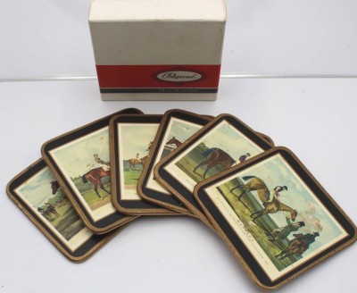 Auktion 355<br>6x Untersetzer, Reitszenen, Pimpernel, England [1]