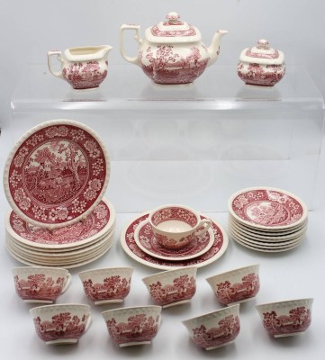 Auktion 359<br>30tlg. Teeservice, Villeroy & Boch, Rusticana, Teekern, 9x komplette Gedecke, Kanne H-14cm Tasse H-5,4cm [1]
