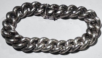 Auktion 355<br>Herren-Armkette, Silber-835-, Kastenschloss, L-20 cm, 24,6 gr [1]