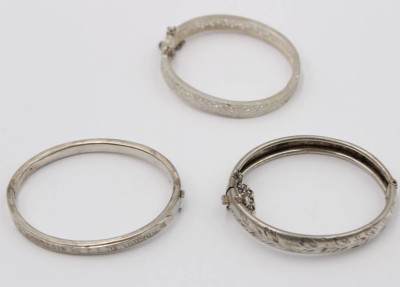 Auktion 355<br>3x ältere Kinder-Armreife, 1x Souvenir, alle Silber (gepr.), 22,1gr., ca. D-4,5cm [1]