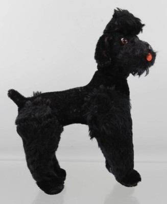 Auktion 355<br>gr. Steiff-Schnauzer, nur Knopf, bespielter Erhaltung, H-22,5cm [1]