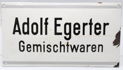 Auktion 355<br>Emaille.Schild 