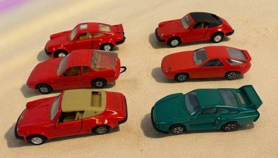 Auktion 355<br>6x Metall Automodelle, hpts. rot und Porsche [1]