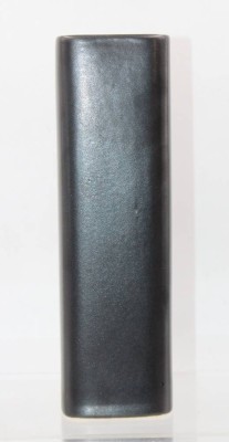 Auktion 356<br>hohe Vase, Bontjes van Beek, schwarze Glasur, signiert, H-26cm [1]