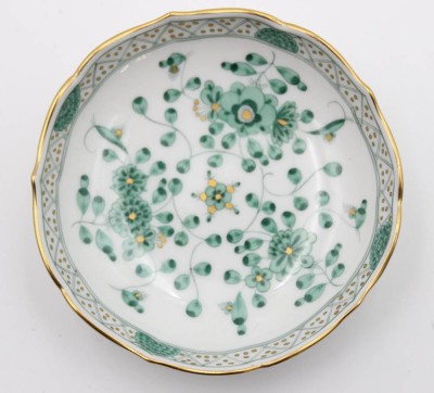 Auktion 356<br>kl. Schälchen, Meissen, Schwertermarke, ind. Blumen, 1. Wahl, D-7,8cm [1]