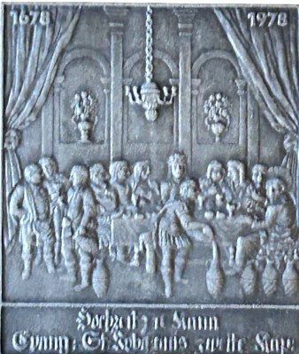 Auktion 356<br>Buderus-Plakette, Eisen, betitelt 