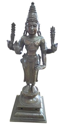 Auktion 373<br>schwere Vollbronze, buddhistische Gottheit,  H-51 cm, ca. 12 kg, Altersspuren [1]