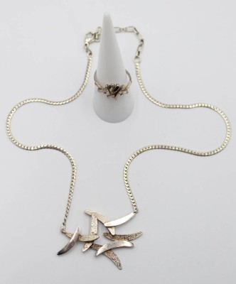Auktion 356<br>Silber-Set, 925er Silber, zus. 15,8gr., Collier L-40cm, RG 57 [1]