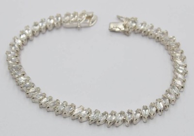 Auktion 356<br>925er Silber-Armband, klare Steine, Thailand, 16,5gr., L-20cm [1]