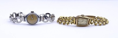 Auktion 356<br>2 alte Damen Armbanduhren PALLAS und BLUMUS, mechanisch, Werke laufen, Alters- und Gebrauchsspuren [1]