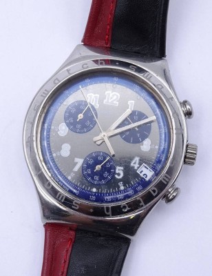 Auktion 356<br>Armbanduhr Swatch, Quartzwerk, D.40mm, Funktion nicht überprüft, Tragespuren am Glas [1]