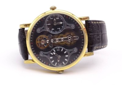Auktion 356<br>Herren Armbanduhr Graf von Monte Wehro, Automatikwerk, Werk läuft, D. 45mm [1]