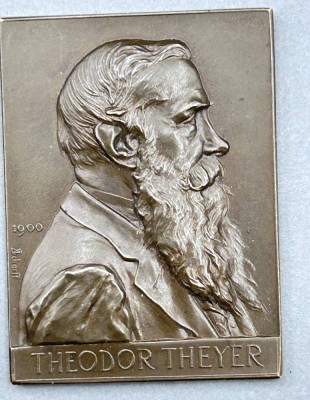 Auktion 356<br>A. Scharff, Jugendstil Portrait-Plakette 