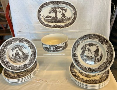 Auktion 356<br>14 tg. Jagdgeschirr von Villeroy&Boch, Dekor  Anjou [1]