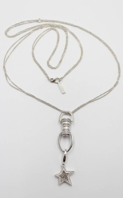 moderne Halskette mit Anhänger, JETTE, 925er Silber, 25,9gr., ca. L-80cm Anh. L-7,5cm [1]