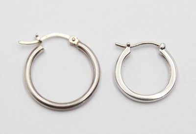 2x einzelne Creolen, Silber, ca. D-1,6cm und 1,2cm [1]