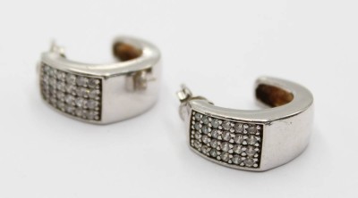 Paar Ohrstecker, FOSSIL, 925er Silber, klare Steine, 7,1gr., L-2cm [1]