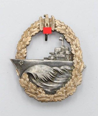 Zerstörer Kriegsabzeichen, wohl Replik, verso 