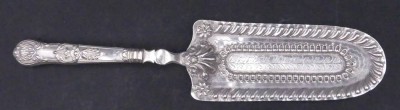 Auktion 357<br>gr. Silber-Vorleger, div. ungedeutete Punzen, L-26 cm, 45,2 gr., guter Zustand, 19.Jhd. [1]
