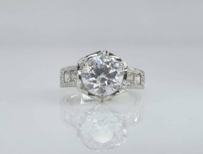Auktion 360<br>Zirkon Ring aus Silber, 925, 8,0 Gramm, RG 59 [1]