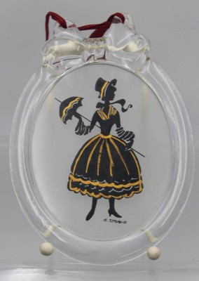 Auktion 357<br>Wandbild, Biedermeier -Dame, ca. 19 x 14cm [1]