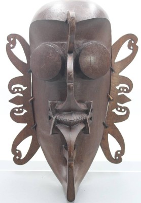 Auktion 359<br>gr. Wandmaske, Irian Jaya Indonesien, Holz, 47 x 30cm [1]