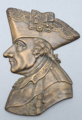 Auktion 357<br>Seitenprofil, Friedrich der Große, Der alte Fritz, Bronze, 16 x 12cm [1]