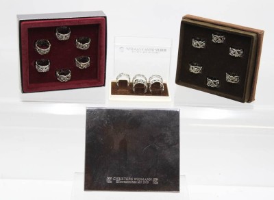 Auktion 357<br>17x  Silber-Serviettenringe, Widmann, zus. ca. 60gr., D-2cm [1]