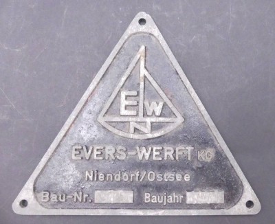 Auktion 357<br>Dreieckiges Werft-Schild, 